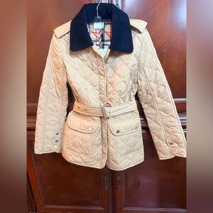 Quilted NWT Belted Field Jacket |Cotton Stretch |snap closure Size S (Fits XS)